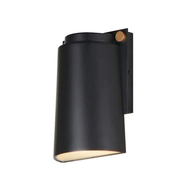 Maxim 42122 Rivet 10" Tall LED Wall Sconce - Black / Antique Brass