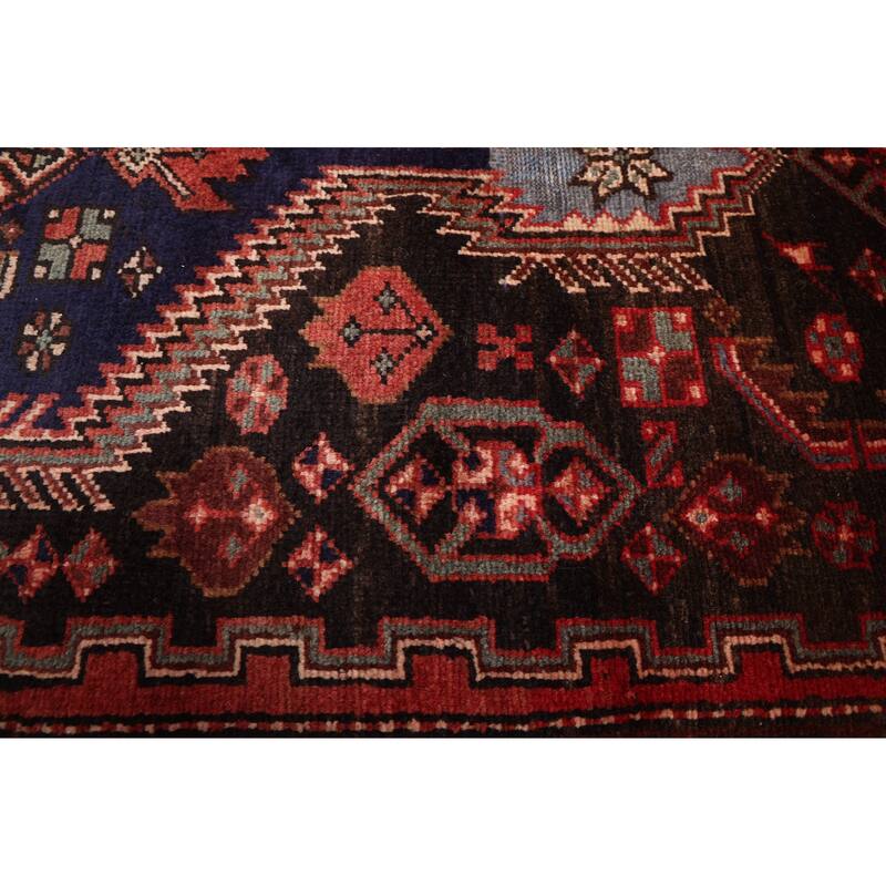 ECARPETGALLERY Hand-knotted Andelz Black, Red Wool Rug - 4'0 x 7'3