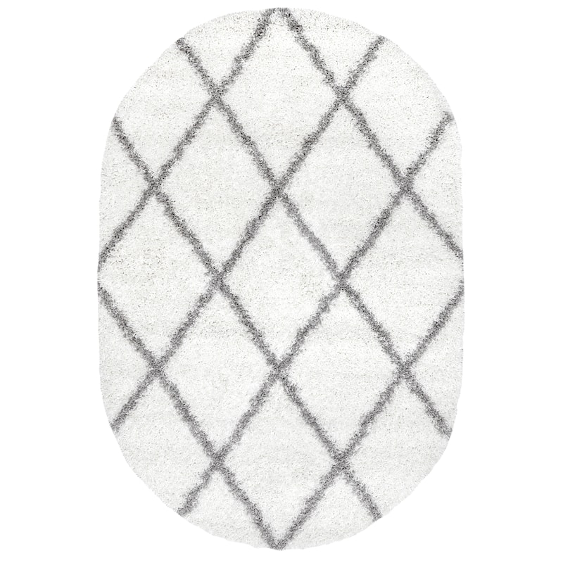 Nuloom Kesha Contemporary Trellis Shag Area Rug