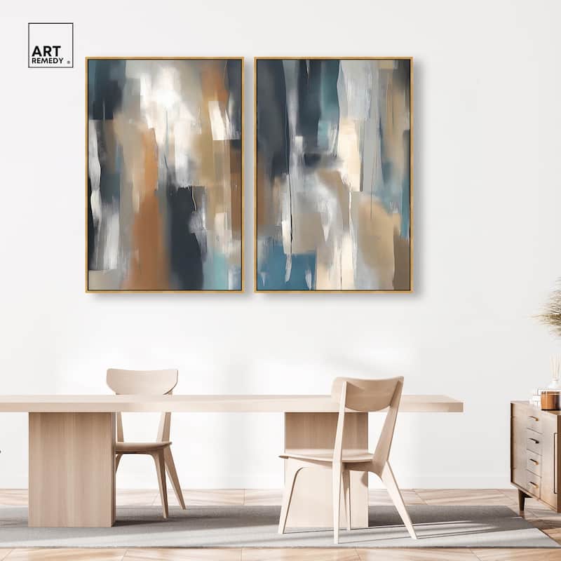 Vertical Rush Canvas Set of 2 by Art Remedy