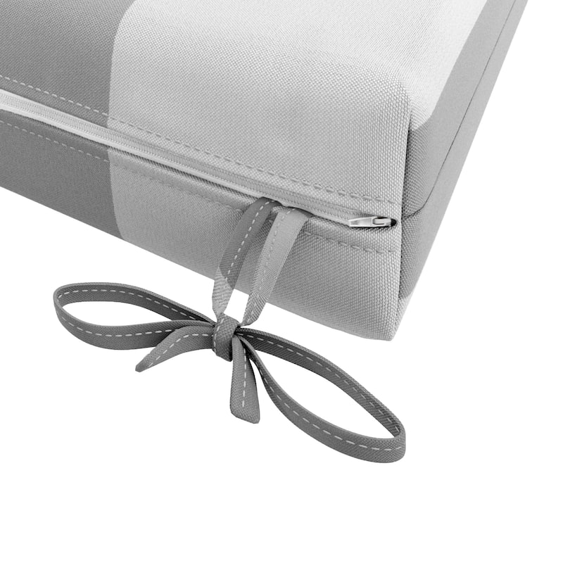 California Umbrella Outdoor Chair Pad Set of 2, 18" x 18", 2.5" Thick, Solstice Olefin Fabric