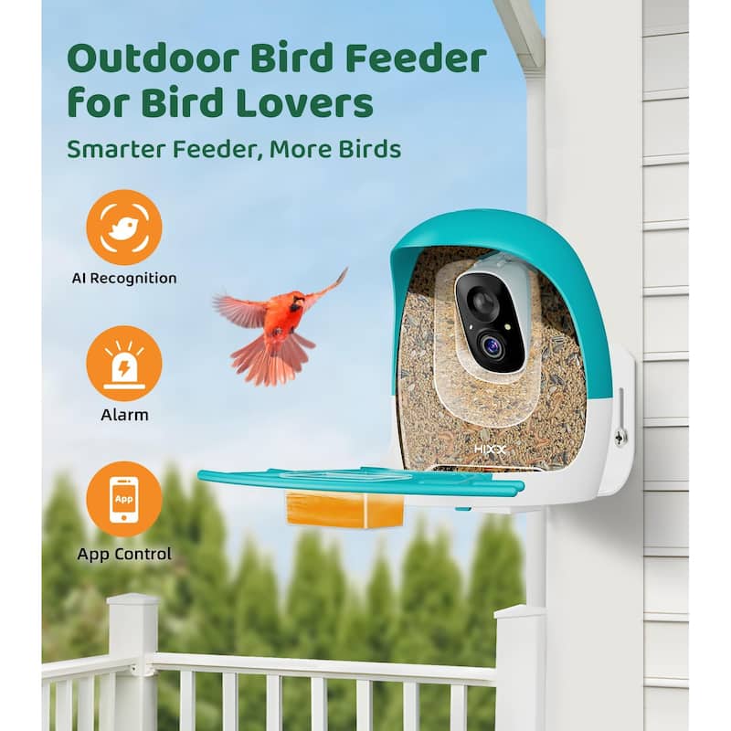 Smart Bird Feeder with Camera 2K HD Live