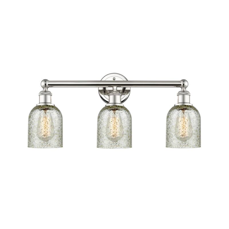 Innovations Lighting 616-3W-12-23 Caledonia Vanity Caledonia 3 Light - Polished Nickel / Mica