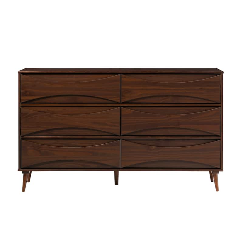 Middlebrook Designs Mid-Century 6-Drawer Solid Wood Dresser
