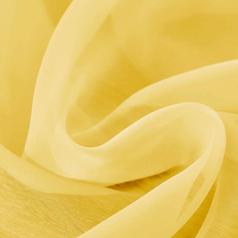 37" x 216" - Yellow Sheer Window Scarf Valance Topper Draping Extra Long - 37" x 216"