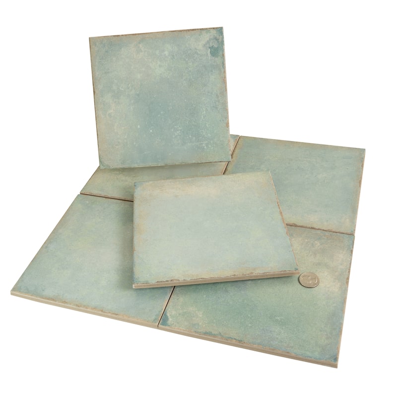 Faenza 8x8 Dusty Sage Green Porcelain Square Wall and Floor Tile (6.46 sq ft/case) - 15 Pack