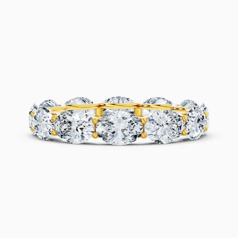 Auriya 14k Gold Oval East-West Lab Grown Diamond Eternity Band 1.80 - 8.25 ct. tw. (F-G, VS) - 4.80 ct. wt. - 7.5 - Yellow