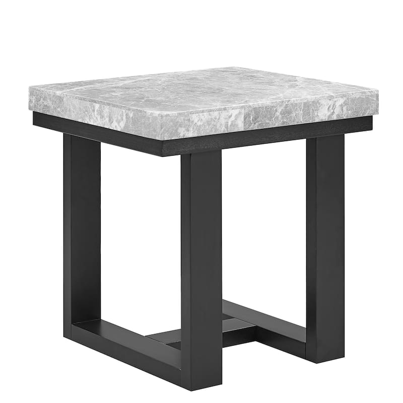Steve Silver Ludlow Gray Marble Top Side Table