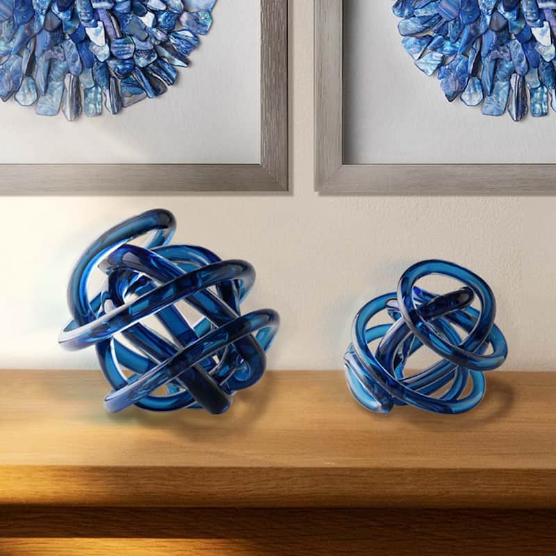 American Art Decor As the Tides Turn Table Top Knots, Blue - 5.91" x 5.91" - 5.91" x 5.91"