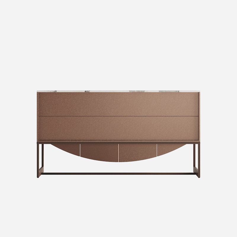 Unique 3 D wave texture sideboard