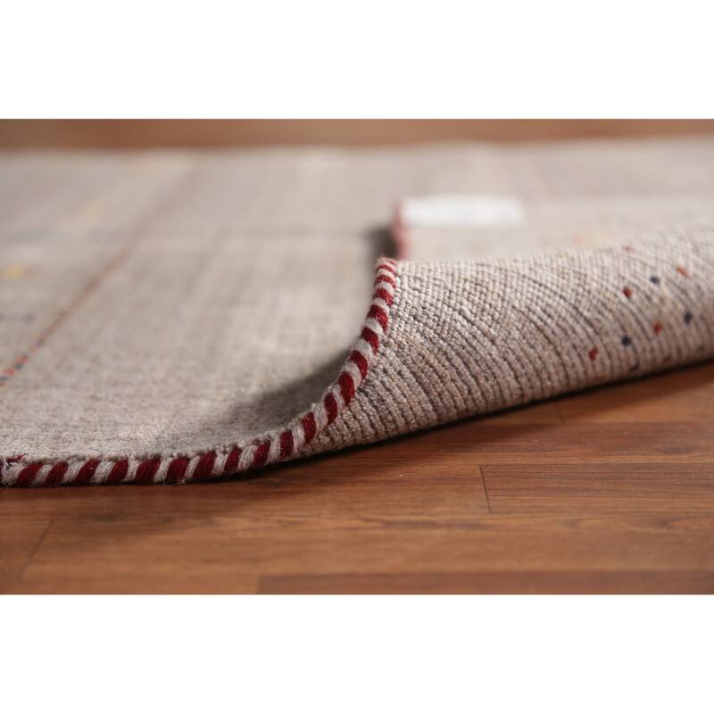 Gabbeh Indian Area Rug Handmade Multi-Color Wool Carpet - 5'0" x 7'9"