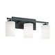 preview thumbnail 11 of 14, AFX Leo Vanity Light - Clear Glass Shade Black - 22"