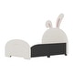 preview thumbnail 5 of 6, Twin Size Upholstered Rabbit-Shape Princess Platform Bed with Headboard and Footboard