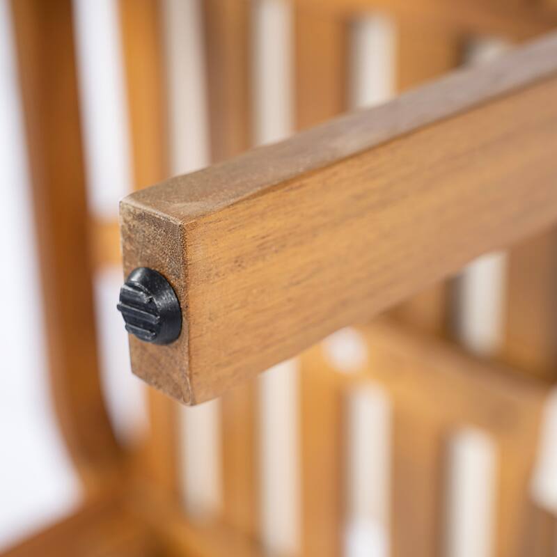 Christopher Knight Home - 5-Piece Outdoor Acacia Wood Dining Set with Curved Arm Chairs & Slat Round Table