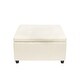 preview thumbnail 11 of 24, Porthos Home Jara Faux Leather Flip Top Square Storage Ottoman