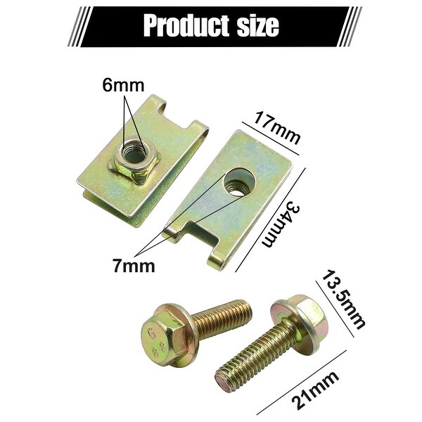 U-Clip Set & Screws. Car Spire Speed Clip Fasteners. Spire U Clips & Screws | UK - View #11