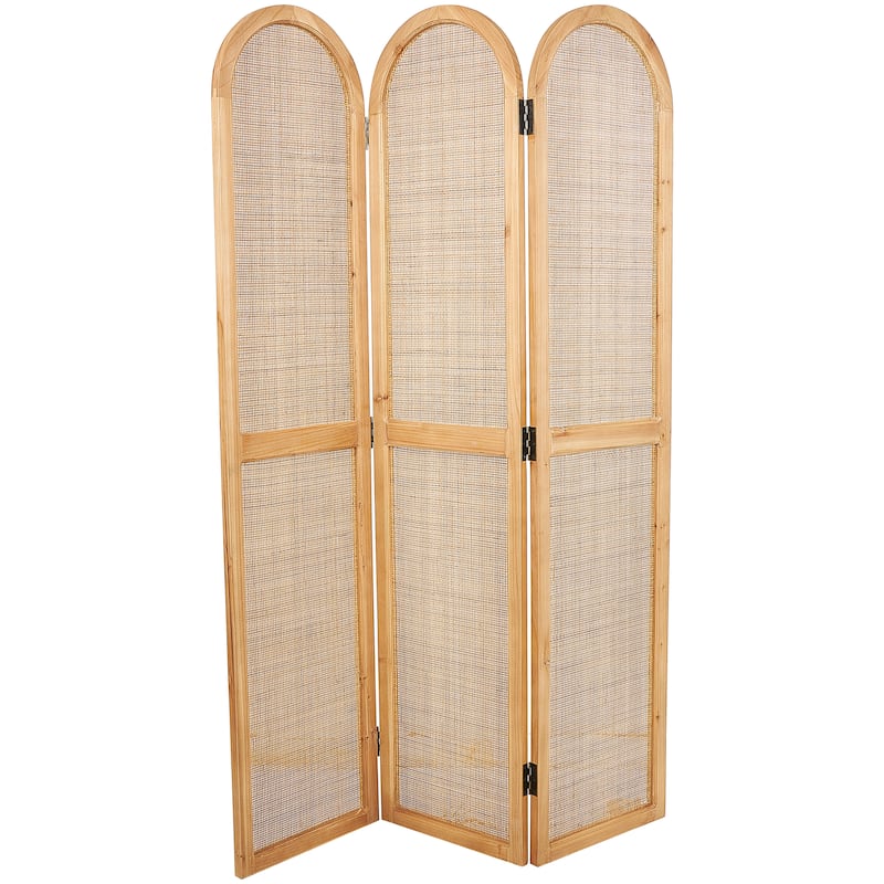 Wood Room Divider Screen - Brown - Roche River Decor - 1"W x 51"L x 74"H