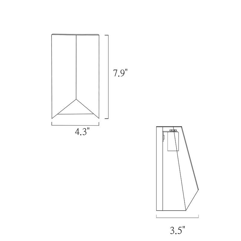 Modern 1-Light Black Gold Wall Sconce Bathroom Vanity Lights - W 4.3" x H 7.9"