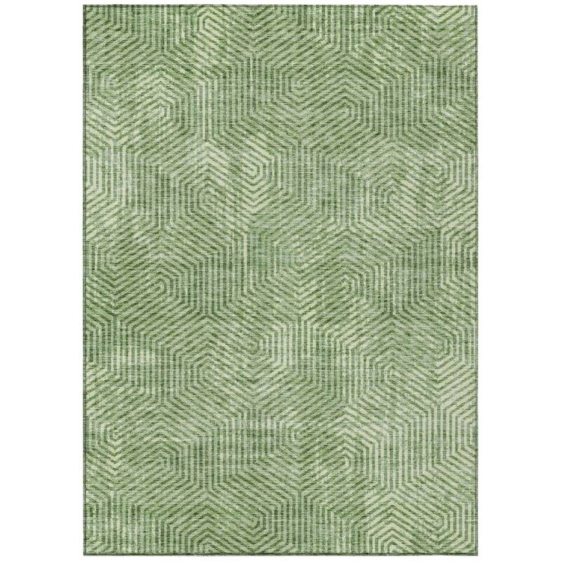 HomeRoots Geometric Transitional Rectangle Outdoor Rug