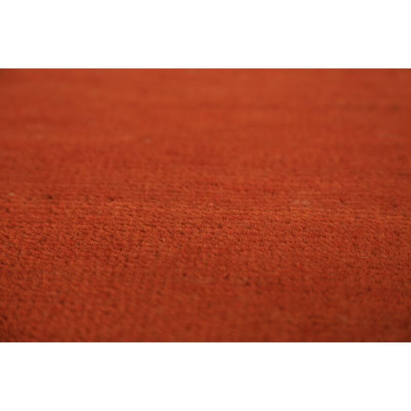 Solid / Modern Gabbeh Runner Rug Hand-Knotted Wool Carpet - 3'0" x 9'9"