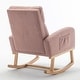 preview thumbnail 132 of 171, HOMYKA 28" Wide Rocking Chair for Nursery with Solid Wood Leg