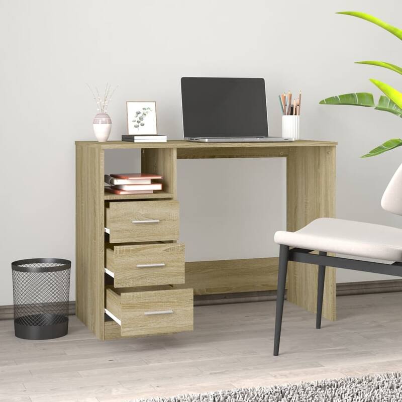 vidaXL Desk Engineered wood 40.2 in x 19.7 in x 29.9 in Desk