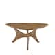 Carson Carrington Telsiai Triangular Wood Coffee Table