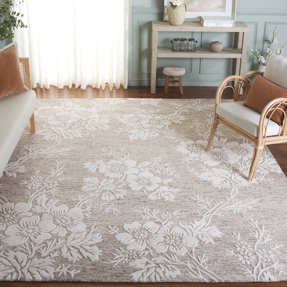 SAFAVIEH Handmade Glamour Veselina Modern Wool & Viscose Rug
