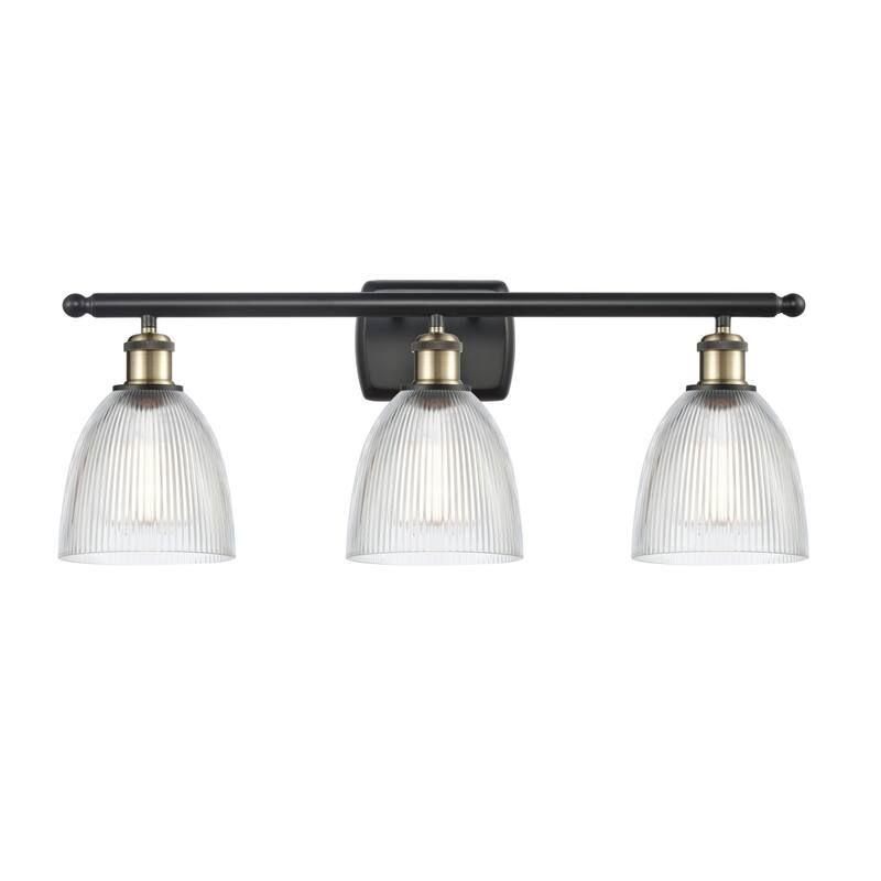 Innovations Lighting Castile 3 Light 26" Wide Bathroom Vanity Light - Black Antique Brass / Clear