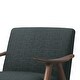 preview thumbnail 2 of 3, 32 Inch Fabric Upholstered Accent Armchair, Curved Armrests, Dark Gray