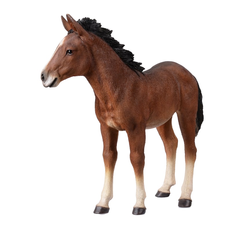 Standing Horse Outdoor Garden Statue - 15"