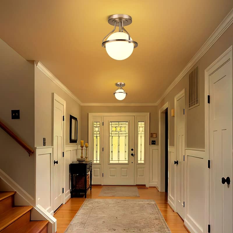 1-Lights Glass Flush Mount