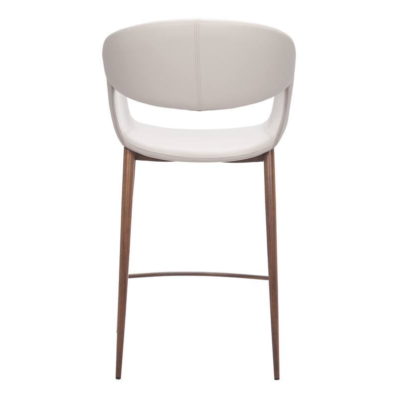 Limay Counter Stool Beige & Walnut
