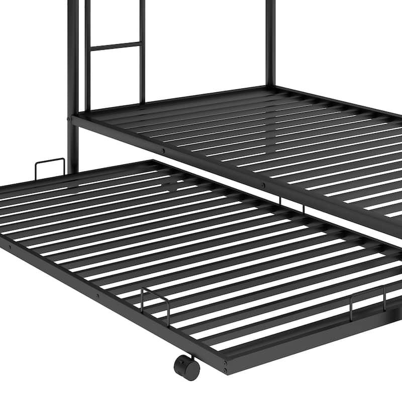 Twin over Twin Bunk Bed with Trundle