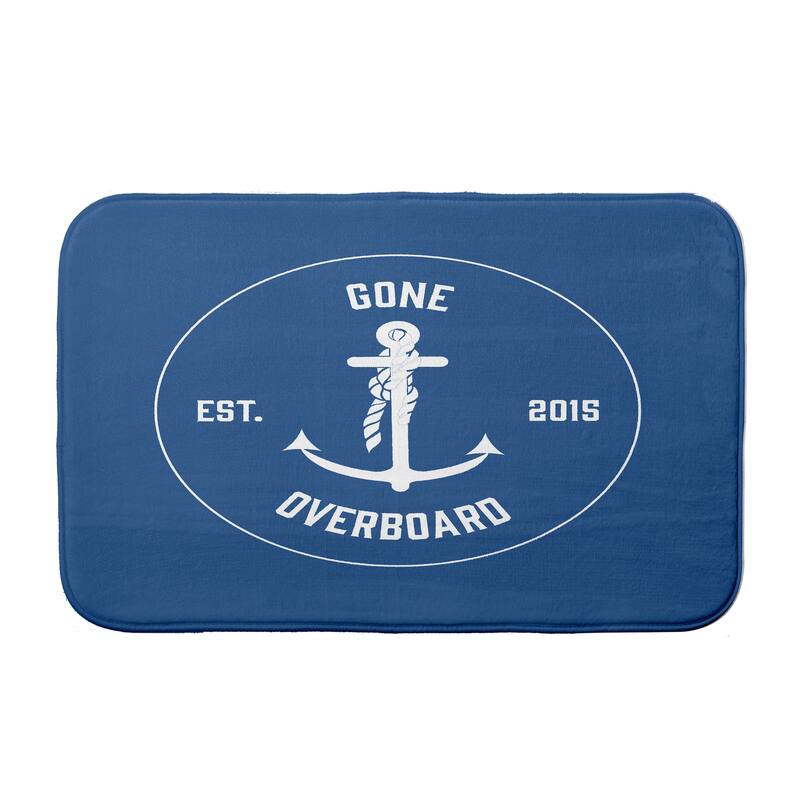 Gone Overboard Bath Mat - 17 x 24 - Blue