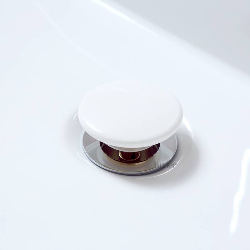 Luxier DS01-T Bathroom Sink Push Pop-Up Drain Stopper with No Overflow
