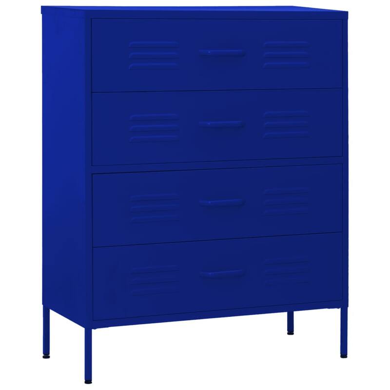 vidaXL Chest of Drawers Dresser for Bedroom Sideboard Storage Cabinet Steel