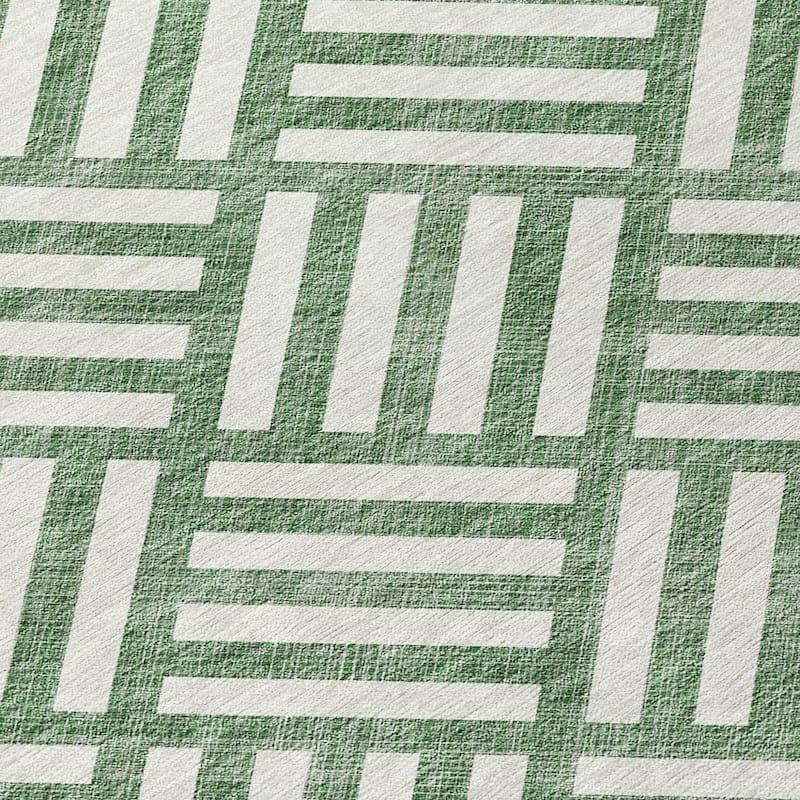 HomeRoots Geometric Transitional Rectangle Outdoor Rug