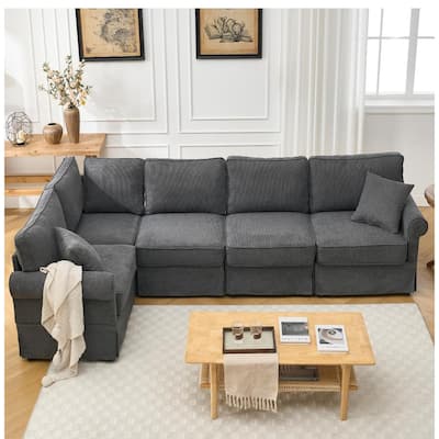 Modern Upholstered Modular L-shaped Sectional Sofa