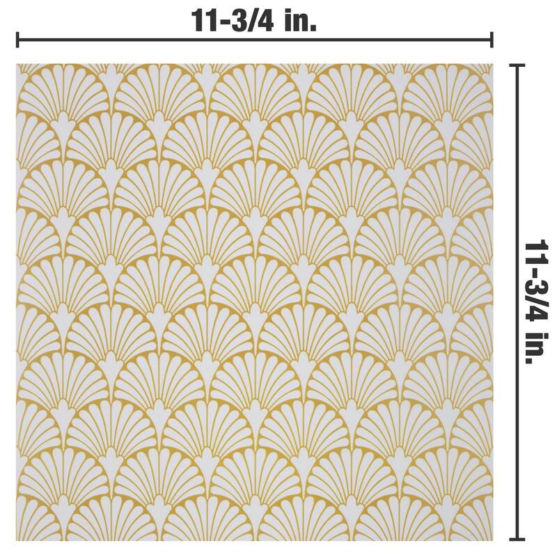 Merola Tile Art Deco Manhattan White 11-3/4" x 11-3/4" Porcelain Floor and Wall Tile