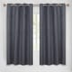 preview thumbnail 34 of 33, Superior Nyan 100% Blackout Grommet Curtains, Set of 2 Panels 52" x63" - Charcoal