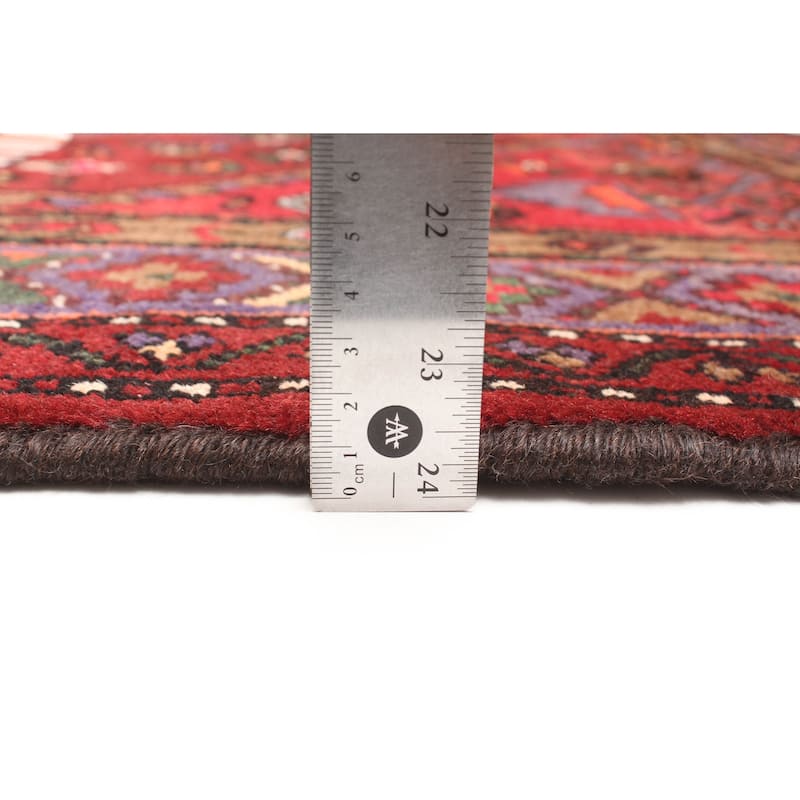 ECARPETGALLERY Hand-knotted Andelz Red Wool Rug - 4'2 x 7'6