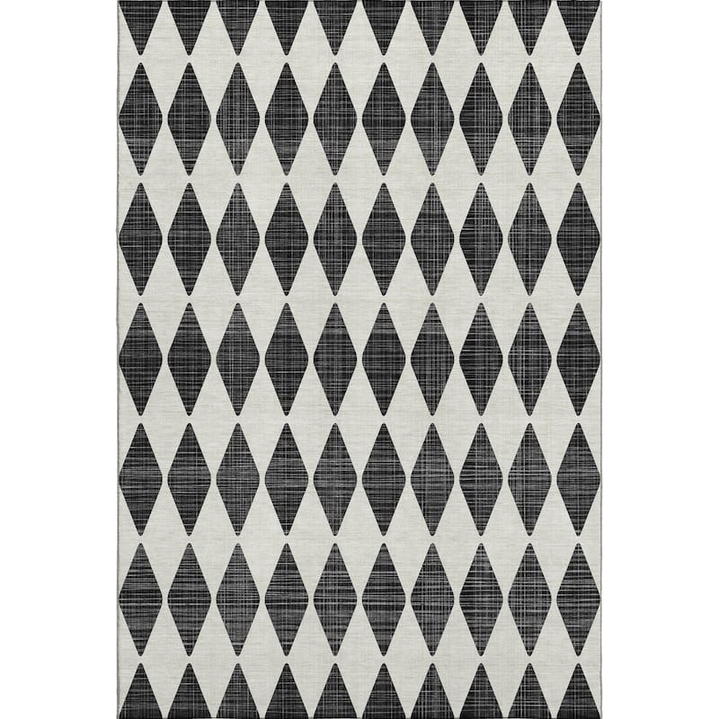 Premium Washable Super Soft Modern Diamond Mayfield Rug