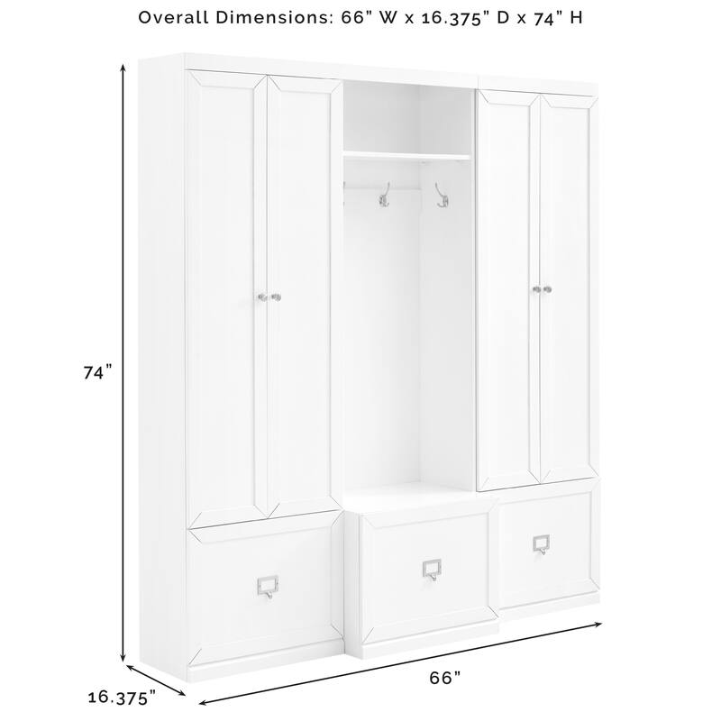 Crosley Harper 3Pc Entryway Set - 16.38"x66"x74"