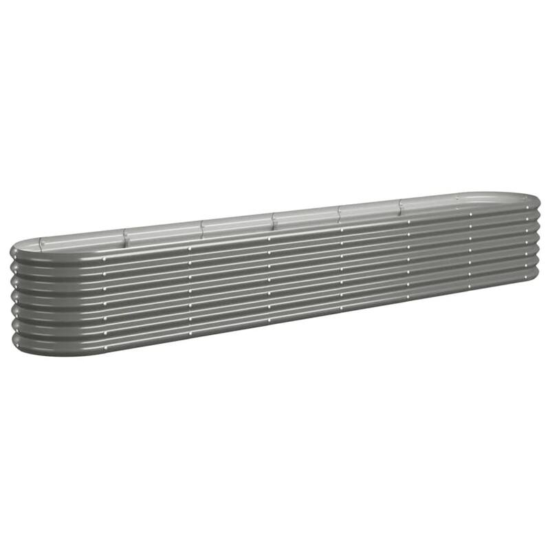 vidaXL Garden Raised Bed Patio Outdoor Raised Planter Box Powder-coated Steel