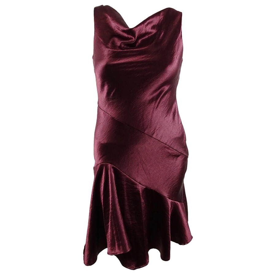 burgundy slip dress
