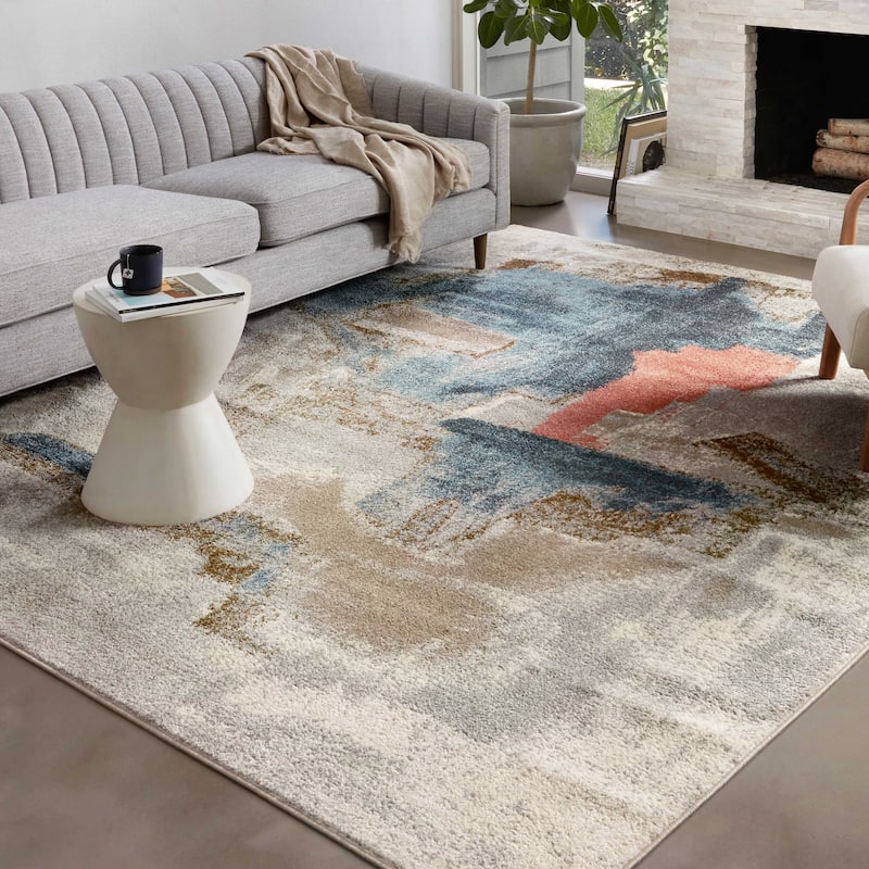 Alexander Home Bentley Modern Watercolor Area Rug