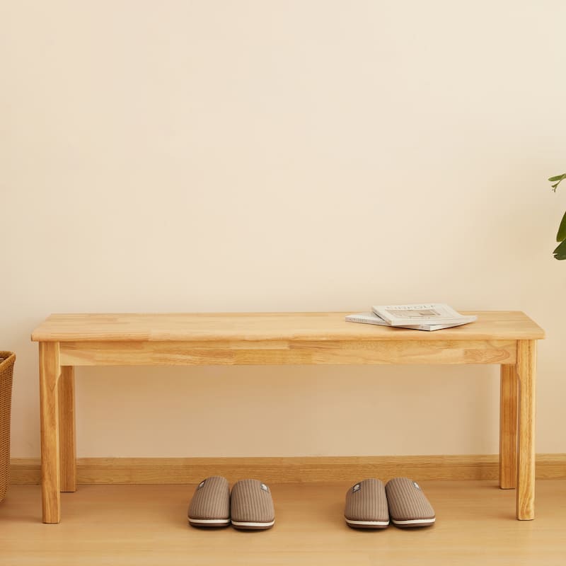 Solid Wood Dining Bench Entryway Bench Farmhouse Kitchen Table Bench