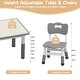 preview thumbnail 4 of 12, Kids Table and 4 Chair Set Height Adjustable Toddler Table Set