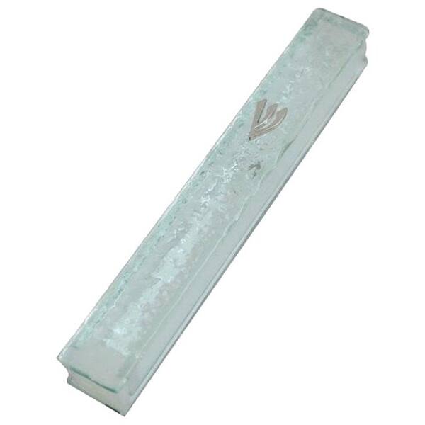 Glass Mezuzah ''Broken Glass'' Silicon Cork 15Cm As Pictured Bed